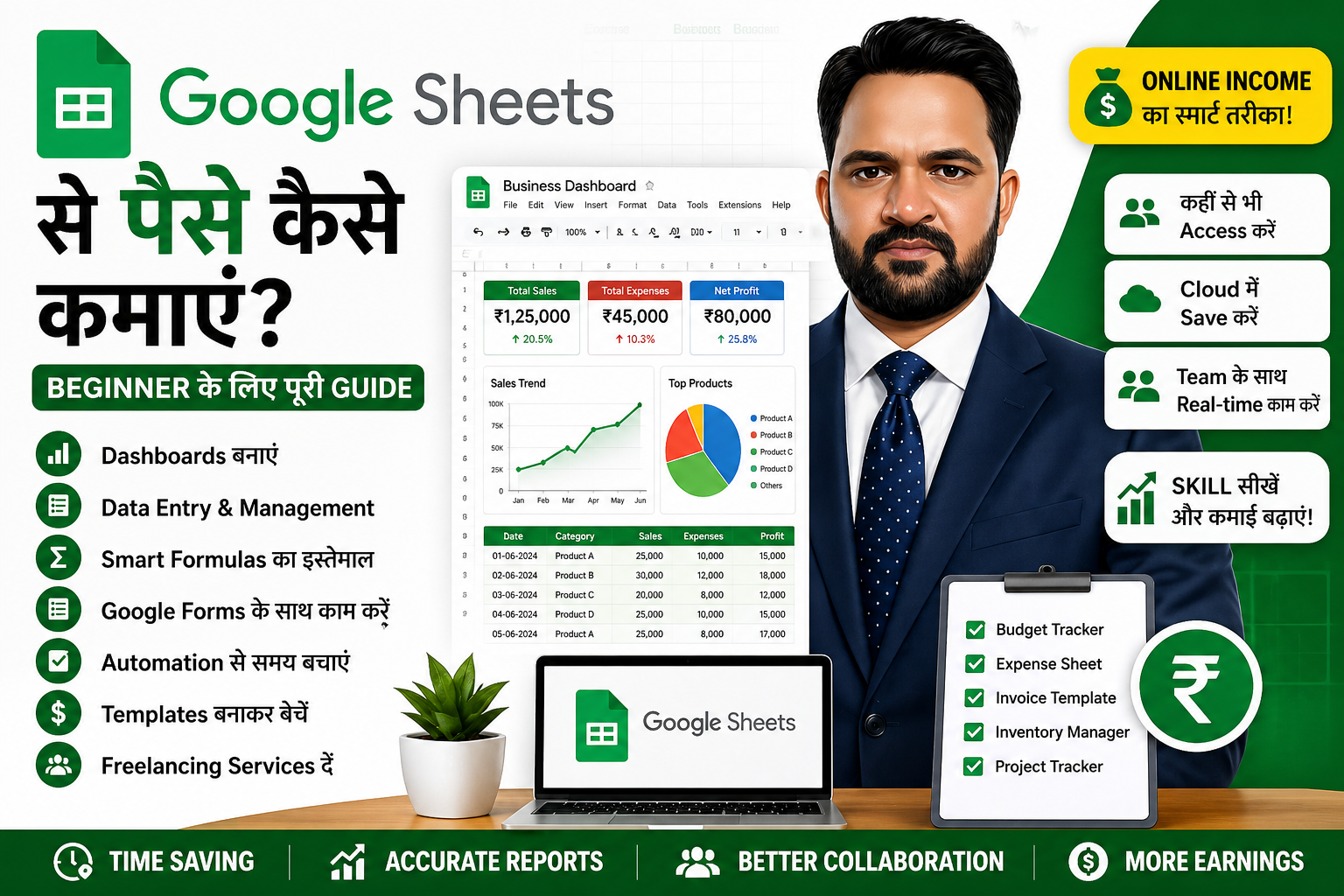 Google Sheets से पैसे कैसे कमाएं: Beginner के लिए पूरी Guide