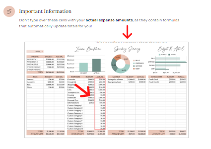 Monthly Budget Spreadsheet